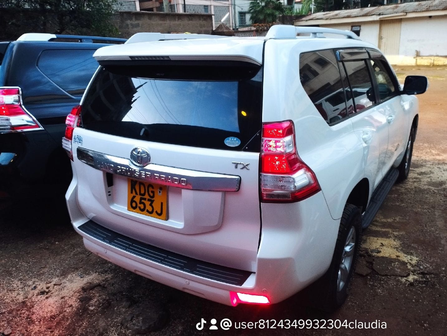 Toyota Prado (Rear View) for car hire in Nairobi